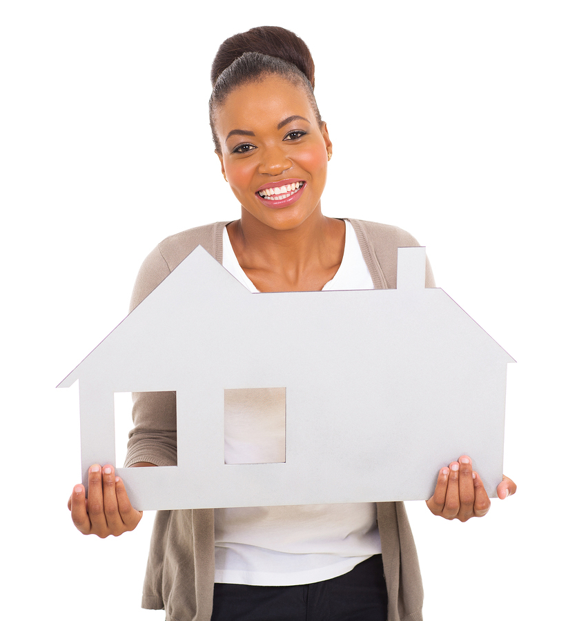woman_holding_house_shaped_sign